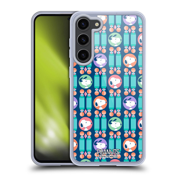 Peanuts Snoopy Deco Dreams Blue Pattern Soft Gel Case for Samsung Galaxy S23+ 5G & MagSafe
