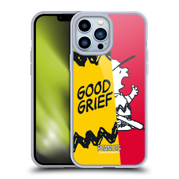 Peanuts Halfs And Laughs Charlie Good Grief Soft Gel Case for Apple iPhone 13 Pro Max & MagSafe