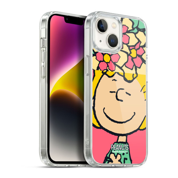 Peanuts Halfs And Laughs Sally Flowers Soft Gel Case for Apple iPhone 14