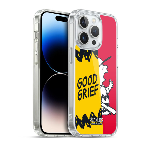 Peanuts Halfs And Laughs Charlie Good Grief Soft Gel Case for Apple iPhone 14 Pro & MagSafe