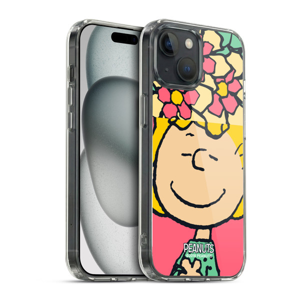Peanuts Halfs And Laughs Sally Flowers Soft Gel Case for Apple iPhone 15 & MagSafe