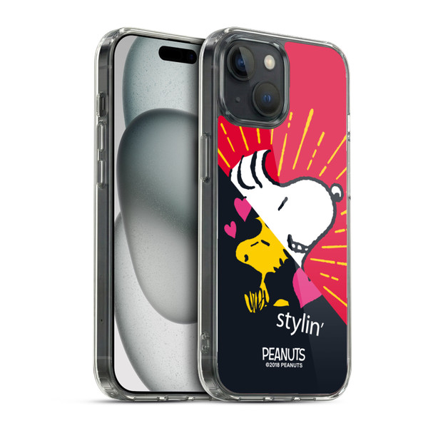 Peanuts Halfs And Laughs Snoopy & Woodstock 2 Soft Gel Case for Apple iPhone 15 & MagSafe
