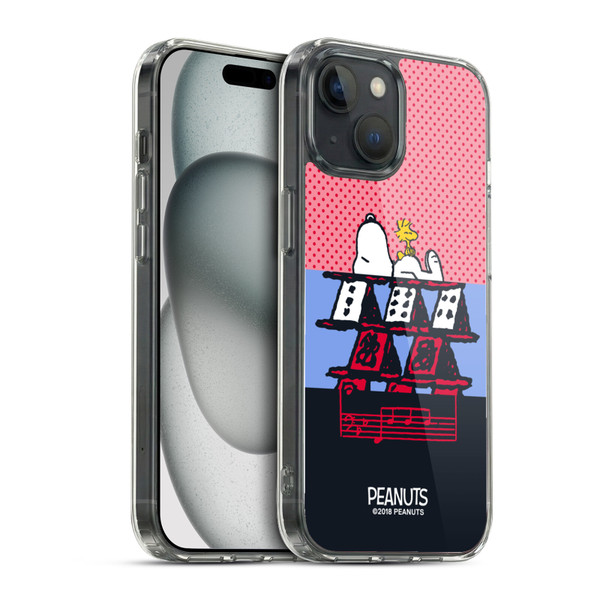 Peanuts Halfs And Laughs Snoopy & Woodstock 3 Soft Gel Case for Apple iPhone 15 & MagSafe