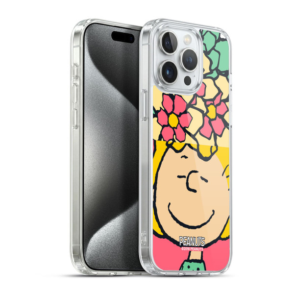 Peanuts Halfs And Laughs Sally Flowers Soft Gel Case for Apple iPhone 15 Pro Max & MagSafe