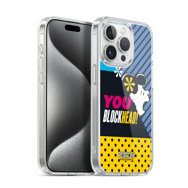 Peanuts Halfs And Laughs Lucy van Pelt Soft Gel Case for Apple iPhone 15 Pro & MagSafe