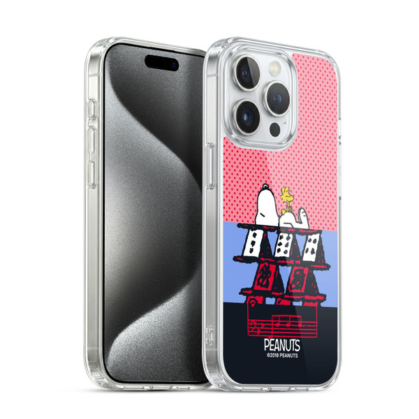 Peanuts Halfs And Laughs Snoopy & Woodstock 3 Soft Gel Case for Apple iPhone 15 Pro & MagSafe