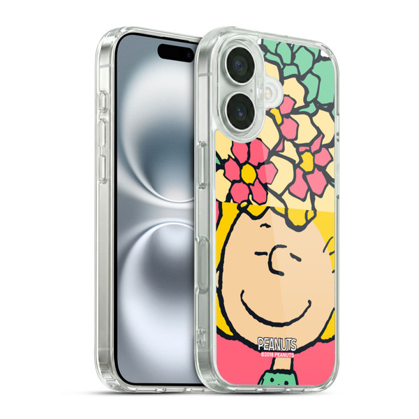 Peanuts Halfs And Laughs Sally Flowers Soft Gel Case for Apple iPhone 16 & MagSafe