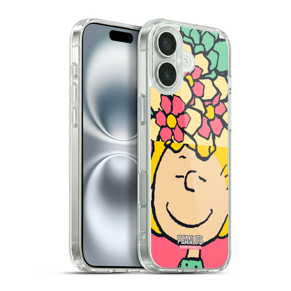 Peanuts Halfs And Laughs Sally Flowers Soft Gel Case for Apple iPhone 16 Plus & MagSafe