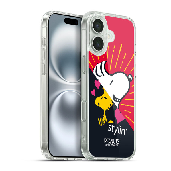 Peanuts Halfs And Laughs Snoopy & Woodstock 2 Soft Gel Case for Apple iPhone 16 Plus & MagSafe