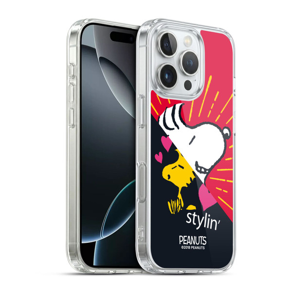 Peanuts Halfs And Laughs Snoopy & Woodstock 2 Soft Gel Case for Apple iPhone 16 Pro & MagSafe