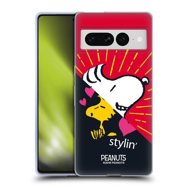 Peanuts Halfs And Laughs Snoopy & Woodstock 2 Soft Gel Case for Google Pixel 7 Pro