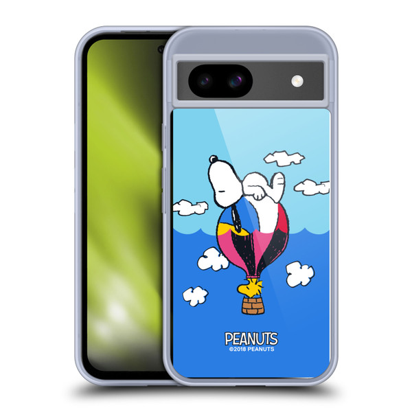 Peanuts Halfs And Laughs Snoopy & Woodstock Balloon Soft Gel Case for Google Pixel 8a