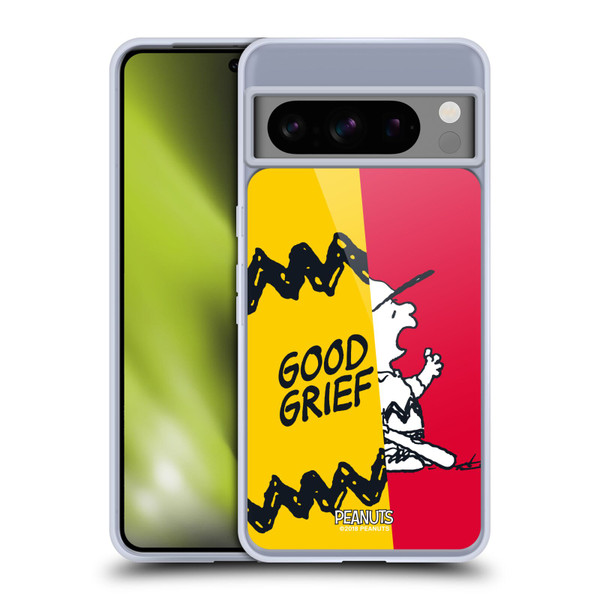 Peanuts Halfs And Laughs Charlie Good Grief Soft Gel Case for Google Pixel 8 Pro