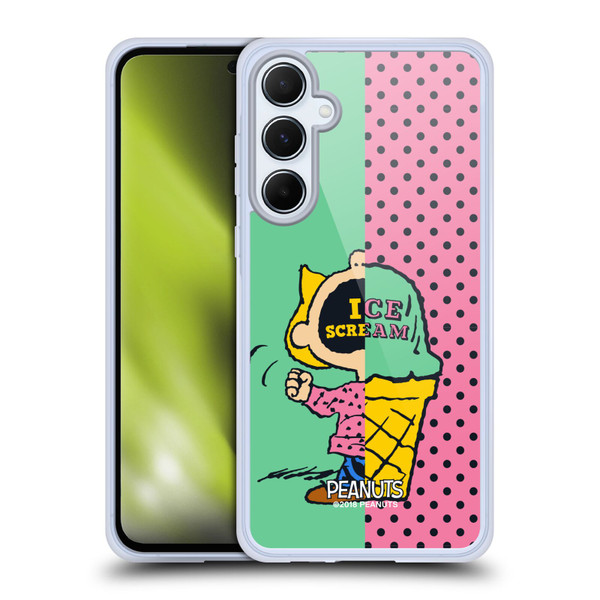 Peanuts Halfs And Laughs Sally Ice Cream Soft Gel Case for Samsung Galaxy A55 5G