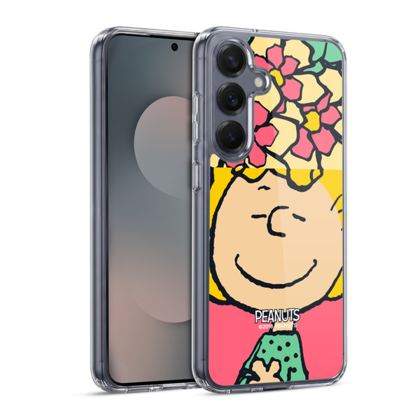 Peanuts Halfs And Laughs Sally Flowers Soft Gel Case for Samsung Galaxy S25 & MagSafe