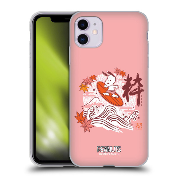 Peanuts Oriental Snoopy Surf Soft Gel Case for Apple iPhone 11