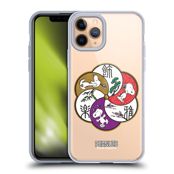 Peanuts Oriental Snoopy Badges Soft Gel Case for Apple iPhone 11 Pro & MagSafe