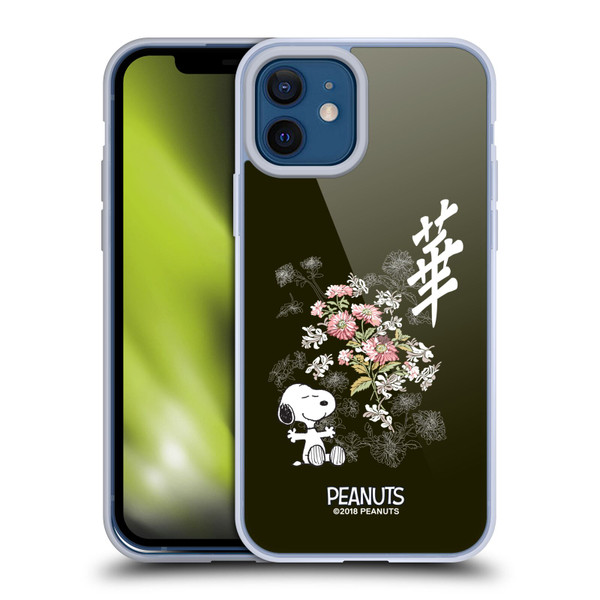 Peanuts Oriental Snoopy Floral Soft Gel Case for Apple iPhone 12 / iPhone 12 Pro & MagSafe
