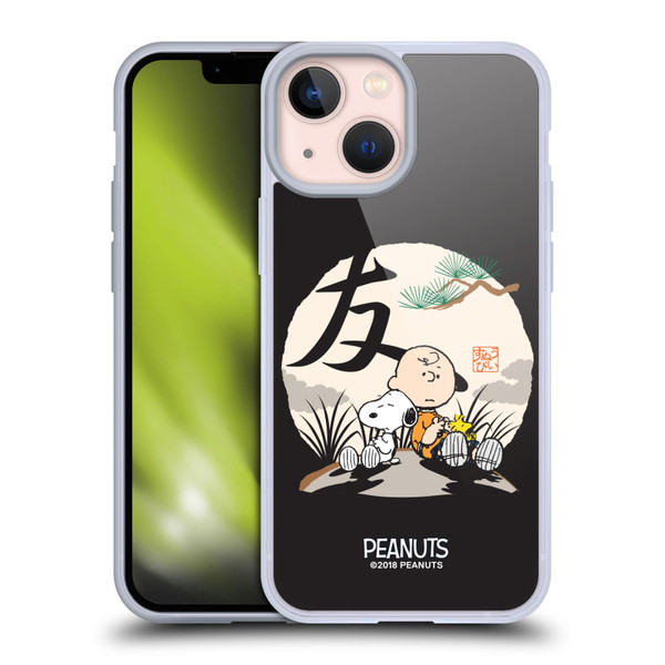 Peanuts Oriental Snoopy Charlie Brown Soft Gel Case for Apple iPhone 13 Mini & MagSafe