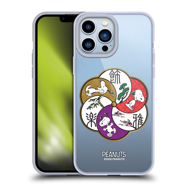 Peanuts Oriental Snoopy Badges Soft Gel Case for Apple iPhone 13 Pro Max & MagSafe