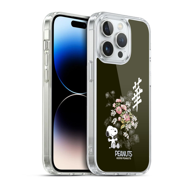 Peanuts Oriental Snoopy Floral Soft Gel Case for Apple iPhone 13 Pro & MagSafe