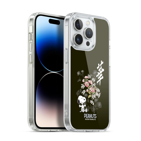 Peanuts Oriental Snoopy Floral Soft Gel Case for Apple iPhone 13 Pro & MagSafe