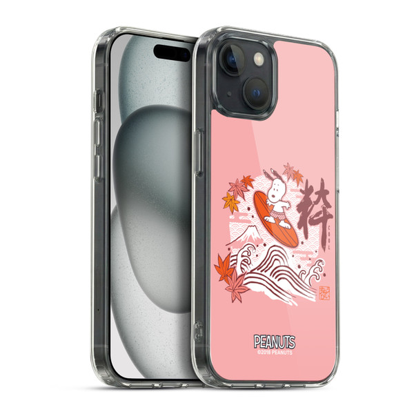 Peanuts Oriental Snoopy Surf Soft Gel Case for Apple iPhone 15 Plus & MagSafe