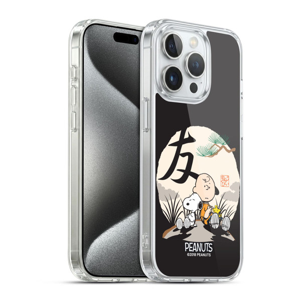 Peanuts Oriental Snoopy Charlie Brown Soft Gel Case for Apple iPhone 15 Pro & MagSafe