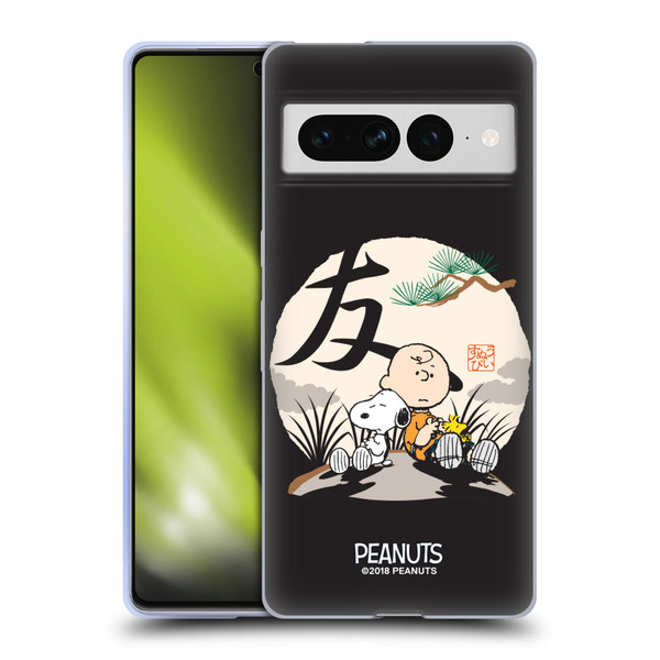 Peanuts Oriental Snoopy Charlie Brown Soft Gel Case for Google Pixel 7 Pro