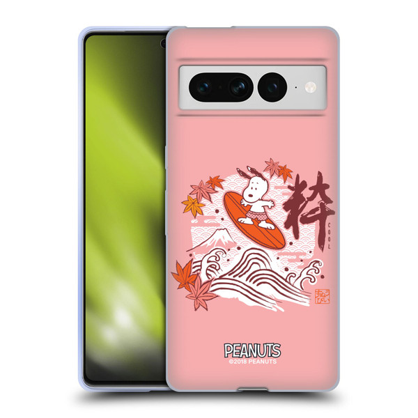 Peanuts Oriental Snoopy Surf Soft Gel Case for Google Pixel 7 Pro