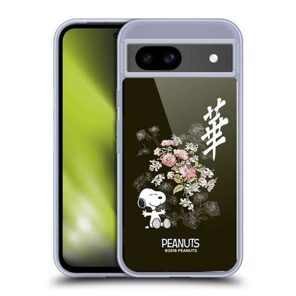Peanuts Oriental Snoopy Floral Soft Gel Case for Google Pixel 8a