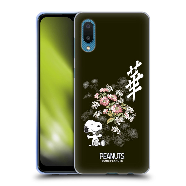 Peanuts Oriental Snoopy Floral Soft Gel Case for Samsung Galaxy A02/M02 (2021)