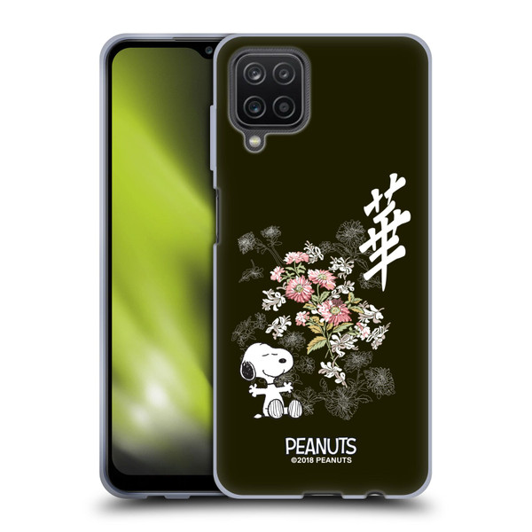 Peanuts Oriental Snoopy Floral Soft Gel Case for Samsung Galaxy A12 (2020)