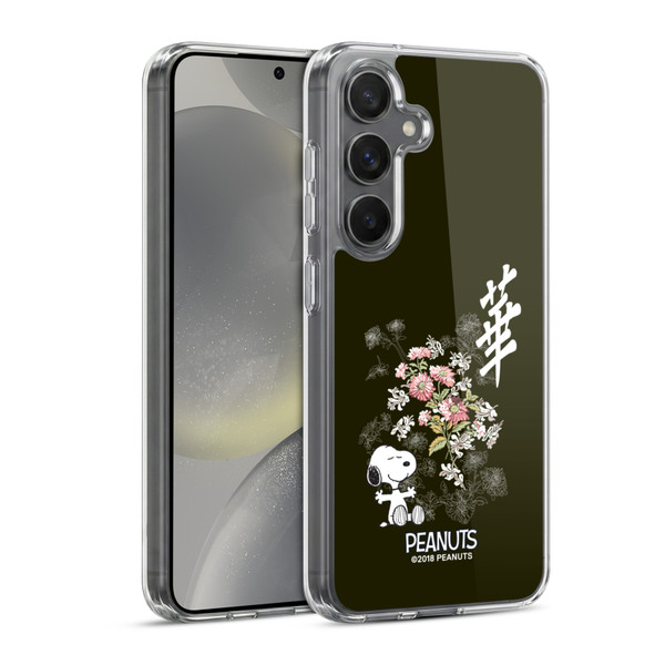 Peanuts Oriental Snoopy Floral Soft Gel Case for Samsung Galaxy S24 5G & MagSafe