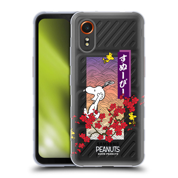 Peanuts Oriental Snoopy Cherry Blossoms 2 Soft Gel Case for Samsung Galaxy Xcover7 5G