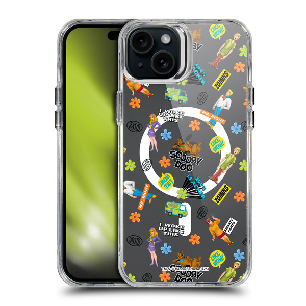 Scooby-Doo Character Art Velma, Shaggy, Fred, Daphne SHOCKPROOF BUMPER CASE COMPATIBLE WITH Apple iPhone 15 Plus & MAGSAFE