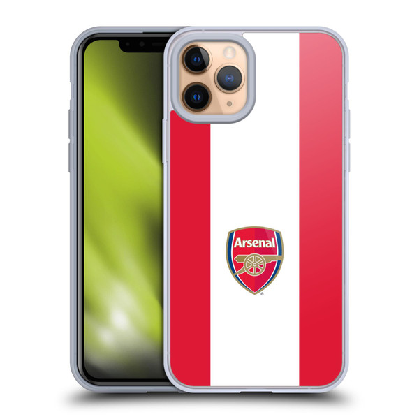 Arsenal FC Crest 2 Stripes 2 Soft Gel Case for Apple iPhone 11 Pro & MagSafe