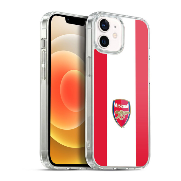 Arsenal FC Crest 2 Stripes 2 Soft Gel Case for Apple iPhone 12 / iPhone 12 Pro & MagSafe