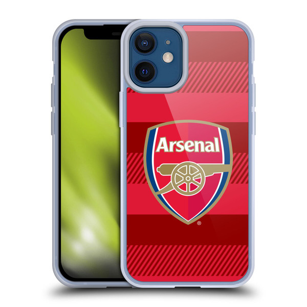 Arsenal FC Crest 2 Training Red Soft Gel Case for Apple iPhone 12 Mini & MagSafe