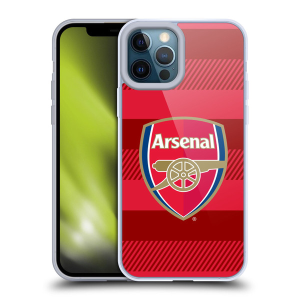 Arsenal FC Crest 2 Training Red Soft Gel Case for Apple iPhone 12 Pro Max & MagSafe