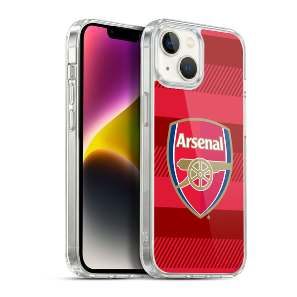 Arsenal FC Crest 2 Training Red Soft Gel Case for Apple iPhone 14