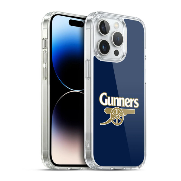 Arsenal FC Crest 2 Gunners Blue Soft Gel Case for Apple iPhone 14 Pro & MagSafe