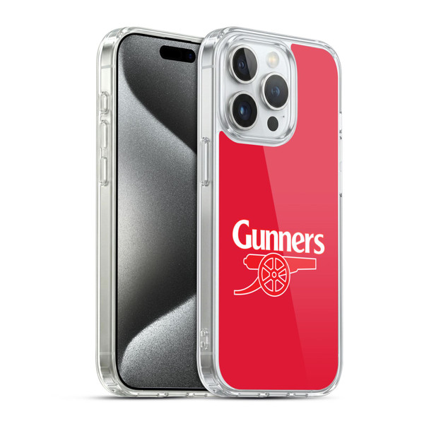 Arsenal FC Crest 2 Gunners Red Soft Gel Case for Apple iPhone 15 Pro & MagSafe