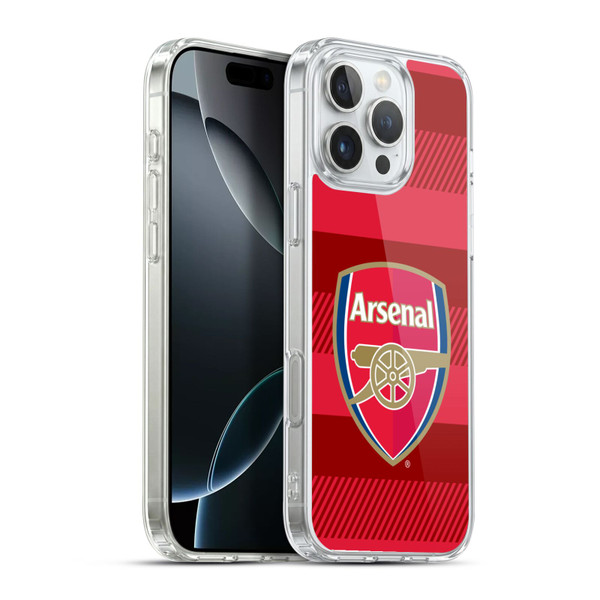Arsenal FC Crest 2 Training Red Soft Gel Case for Apple iPhone 16 Pro Max & MagSafe