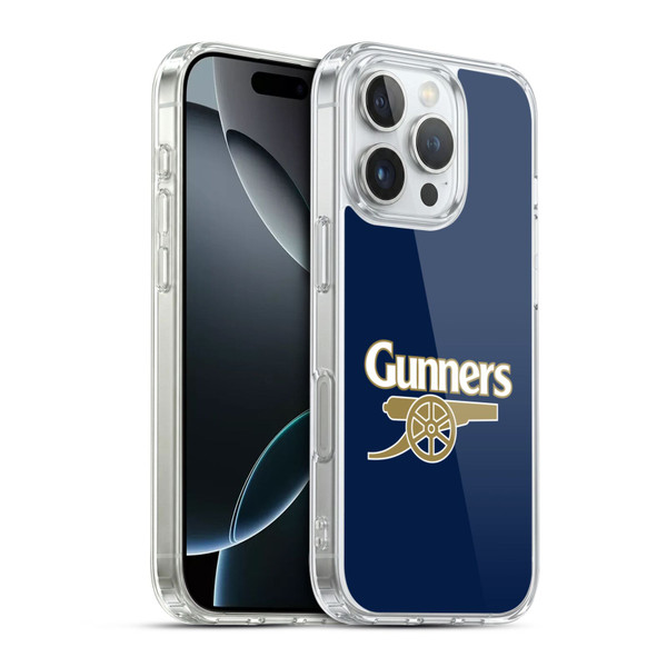 Arsenal FC Crest 2 Gunners Blue Soft Gel Case for Apple iPhone 16 Pro & MagSafe