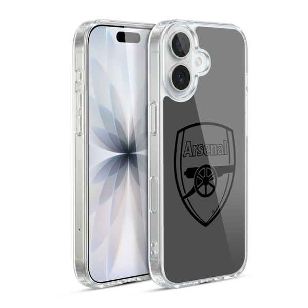 Arsenal FC Crest 2 Black Logo Soft Gel Case for Apple iPhone 17