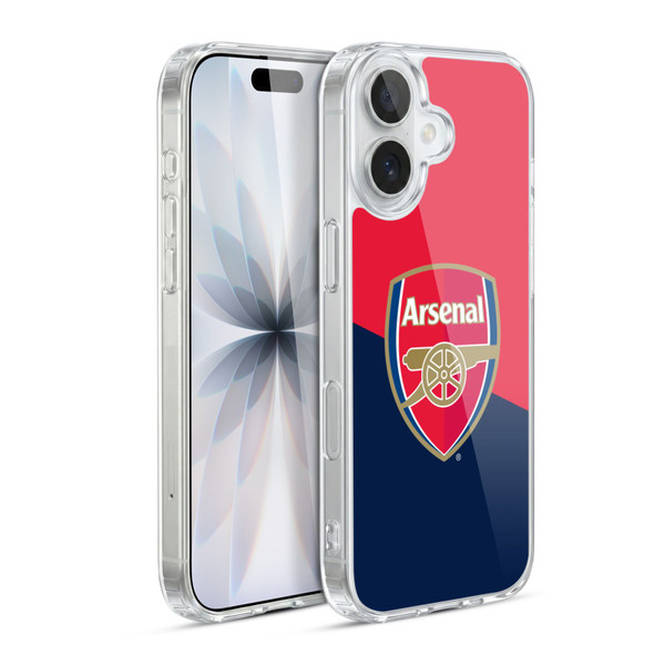 Arsenal FC Crest 2 Red & Blue Logo Soft Gel Case for Apple iPhone 17