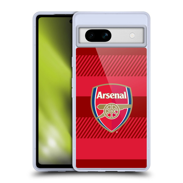Arsenal FC Crest 2 Training Red Soft Gel Case for Google Pixel 7a