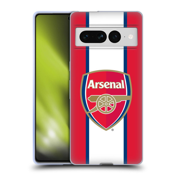 Arsenal FC Crest 2 Stripes 3 Soft Gel Case for Google Pixel 7 Pro