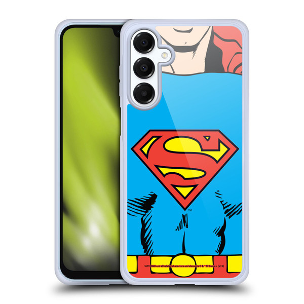 Superman DC Comics Logos Classic Costume Soft Gel Case for Samsung Galaxy A16 5G & MagSafe